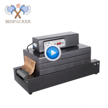Bespacker BS400 plastic film shrink flow wrapping machine heat shrink tunnel packing machine with chain conveyor